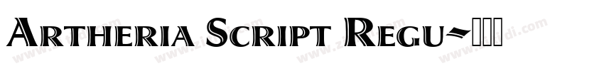Artheria Script Regu字体转换